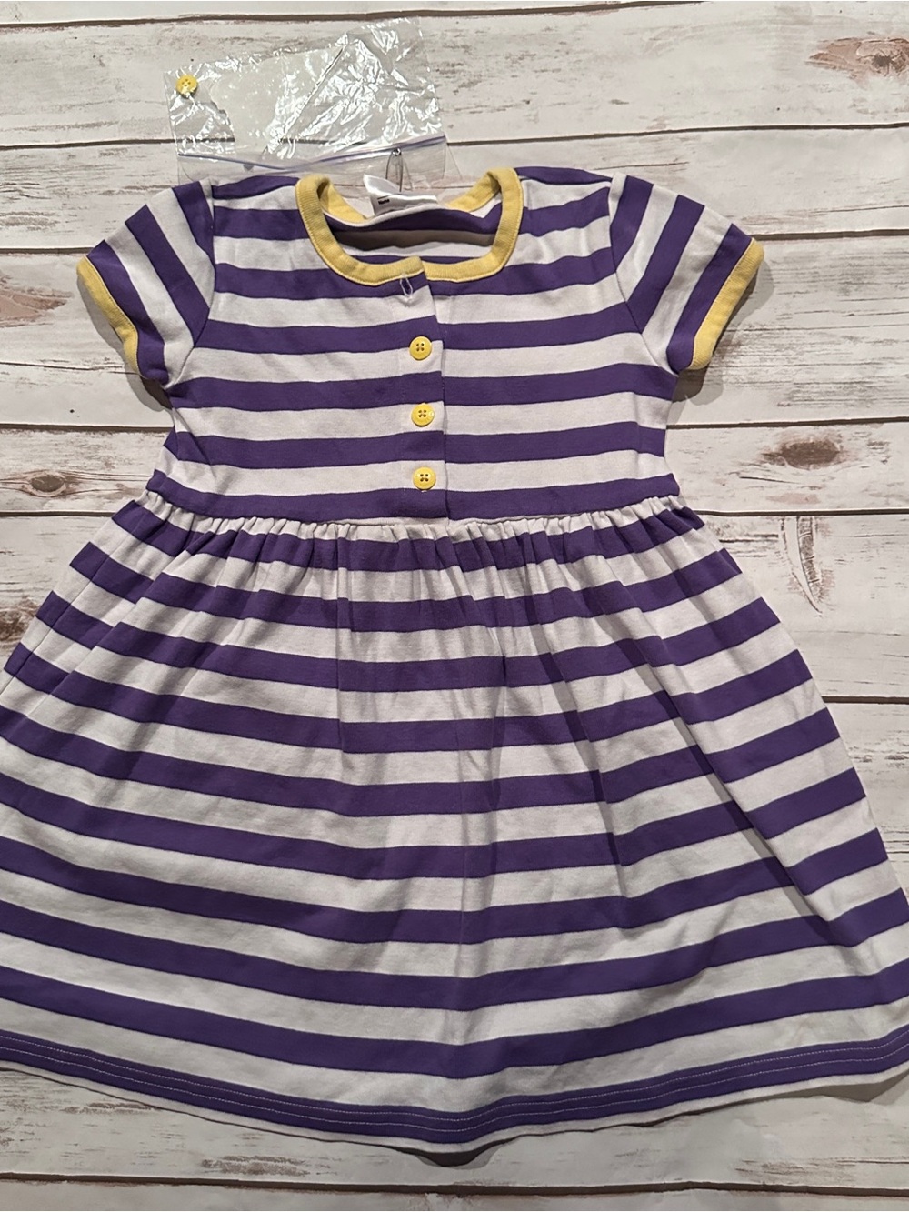 Hanna Andersson purple striped dress